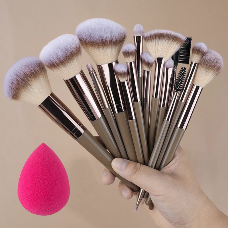 1/20Pcs Makeup Brush Set Professional Super Soft Detail Blush Highlighter Foundation Concealer Eyeshadow Brush Women Beauty Tool