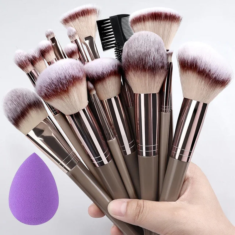 1/20Pcs Makeup Brush Set Professional Super Soft Detail Blush Highlighter Foundation Concealer Eyeshadow Brush Women Beauty Tool