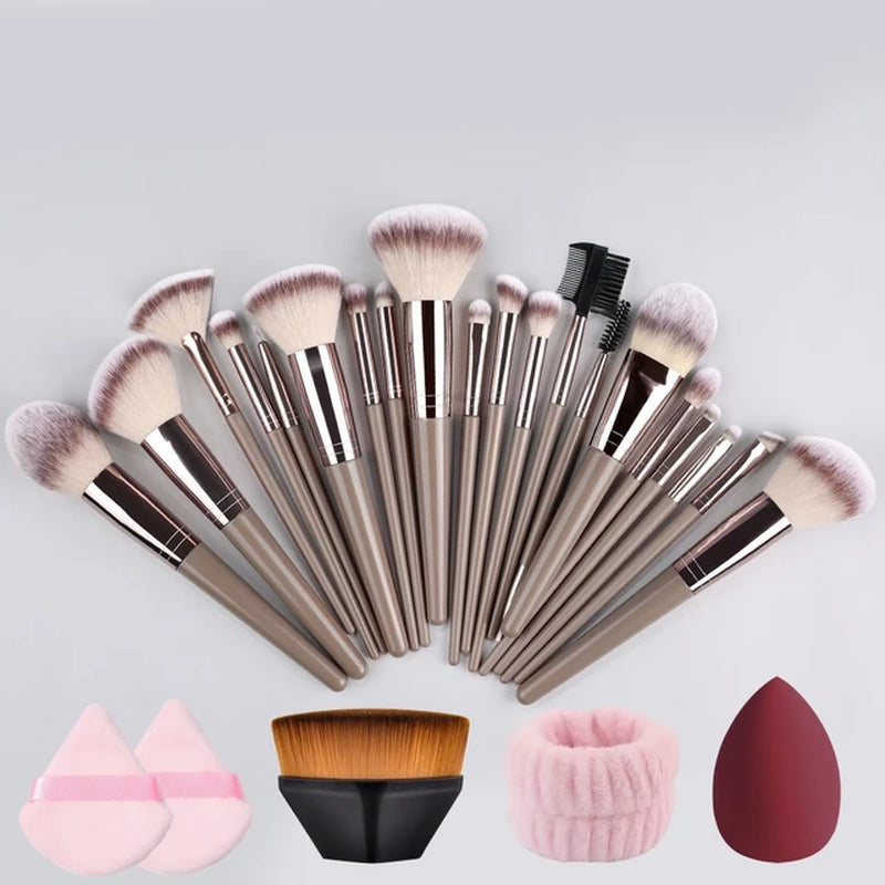 1/20Pcs Makeup Brush Set Professional Super Soft Detail Blush Highlighter Foundation Concealer Eyeshadow Brush Women Beauty Tool