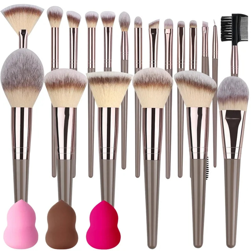 1/20Pcs Makeup Brush Set Professional Super Soft Detail Blush Highlighter Foundation Concealer Eyeshadow Brush Women Beauty Tool