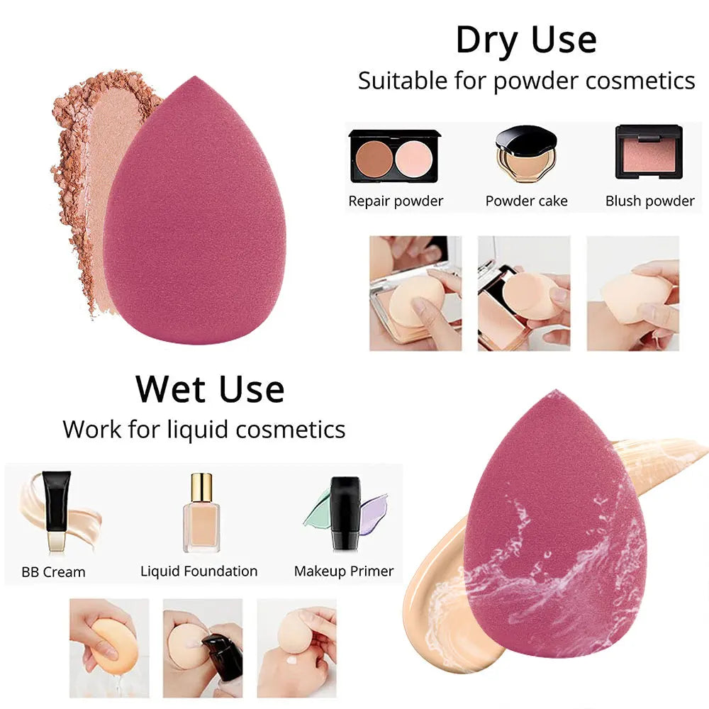 4/8Pcs Makeup Sponge Blender Beauty Egg Cosmetic Puff Soft Foundation Sponges Powder Puff Women Make up Accessories Beauty Tools