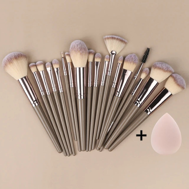 1/20Pcs Makeup Brush Set Professional Super Soft Detail Blush Highlighter Foundation Concealer Eyeshadow Brush Women Beauty Tool