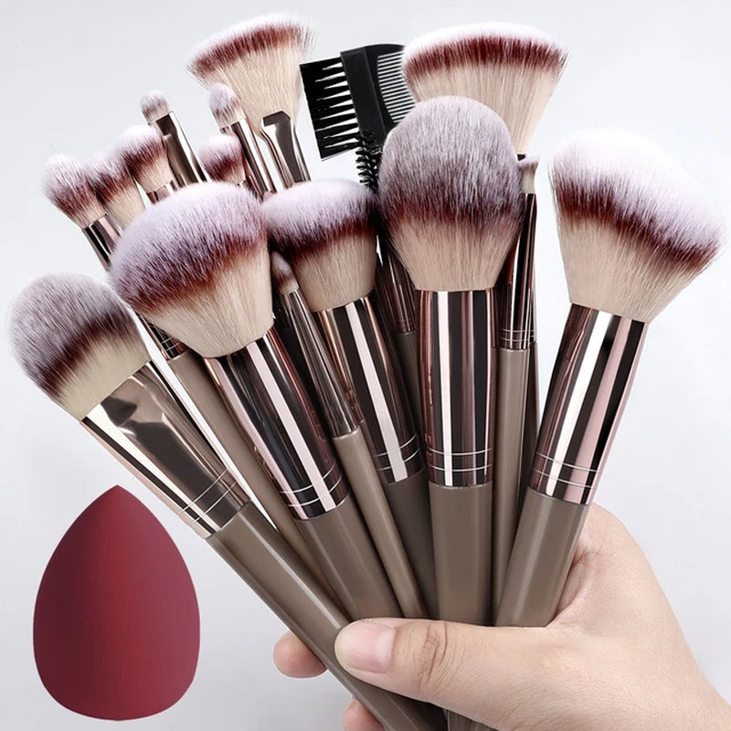 1/20Pcs Makeup Brush Set Professional Super Soft Detail Blush Highlighter Foundation Concealer Eyeshadow Brush Women Beauty Tool