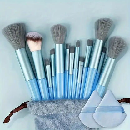 13-Piece Luxury Synthetic Nylon Makeup Brush Set