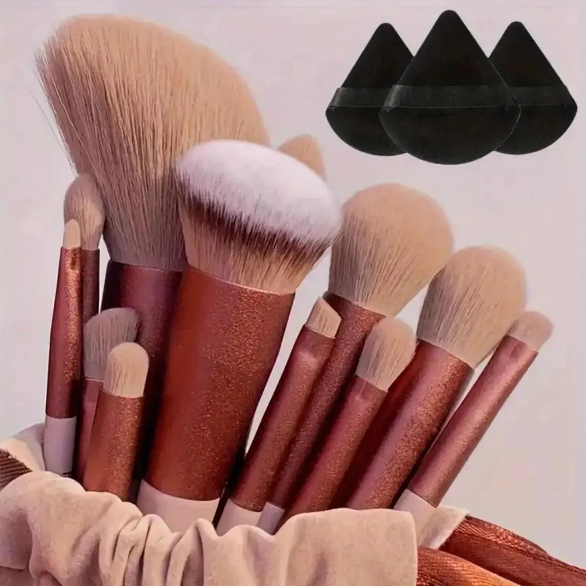 13-Piece Luxury Synthetic Nylon Makeup Brush Set