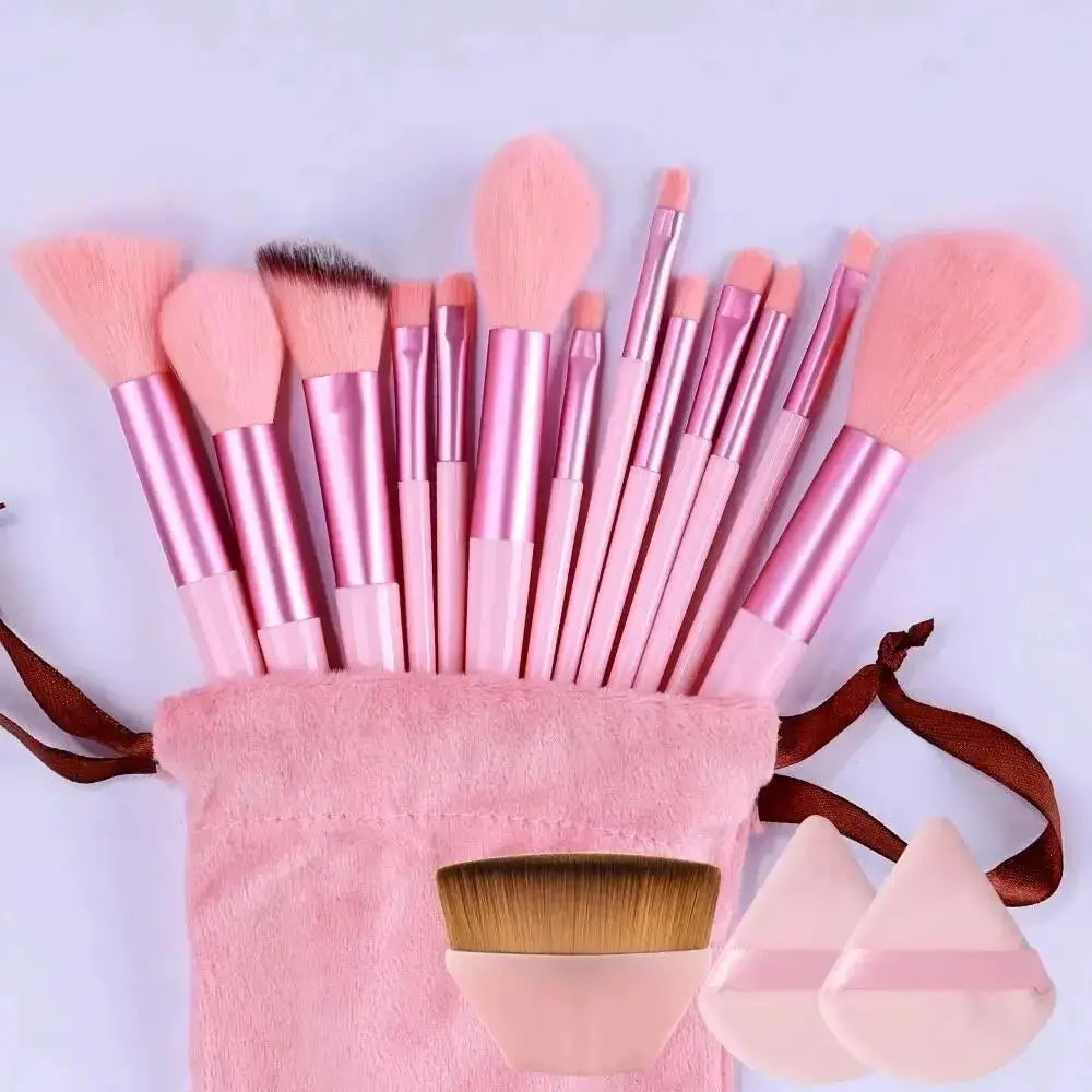 13-Piece Luxury Synthetic Nylon Makeup Brush Set