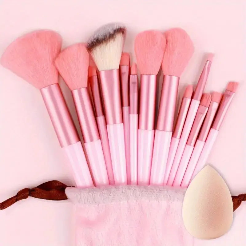 13-Piece Luxury Synthetic Nylon Makeup Brush Set