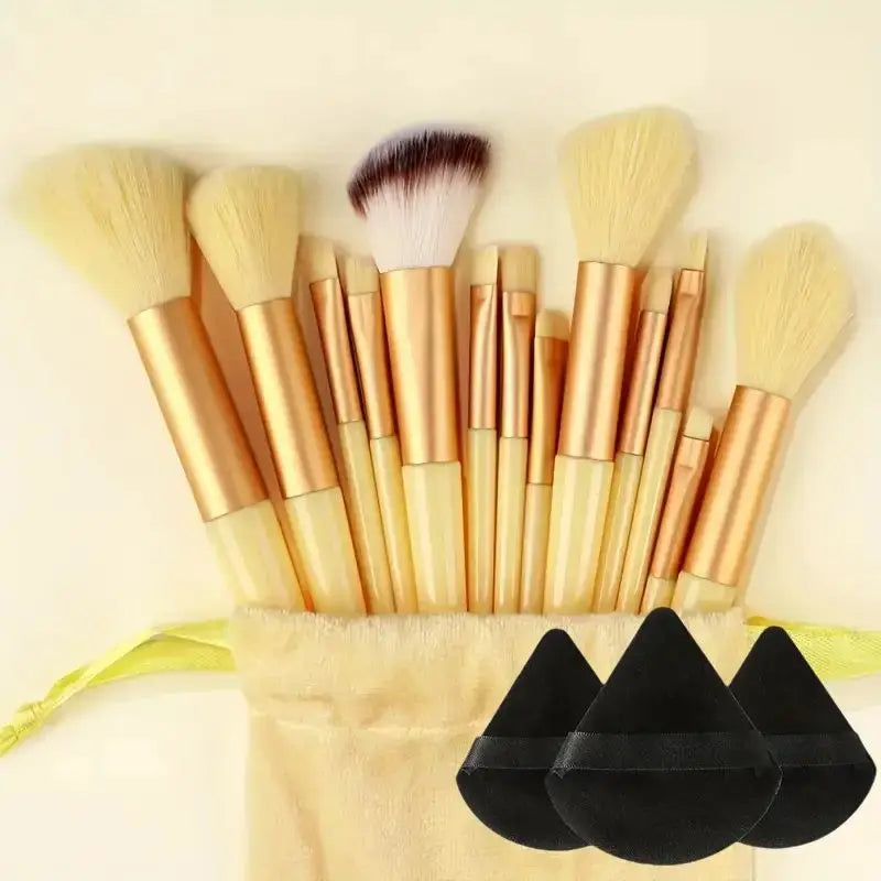 13-Piece Luxury Synthetic Nylon Makeup Brush Set