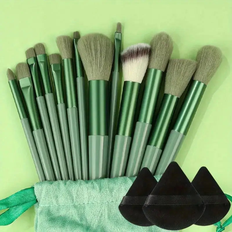 13-Piece Luxury Synthetic Nylon Makeup Brush Set