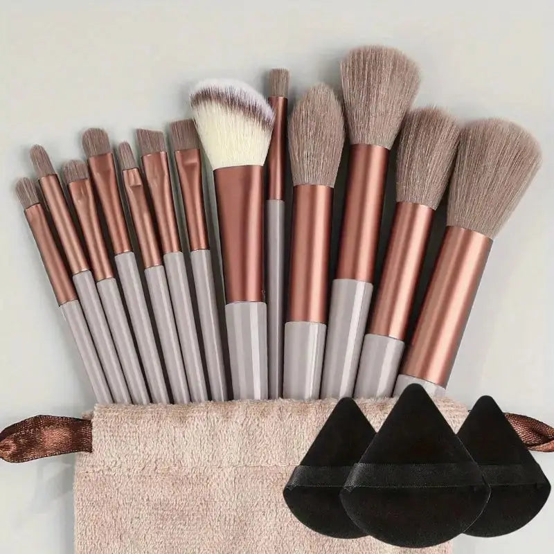 13-Piece Luxury Synthetic Nylon Makeup Brush Set