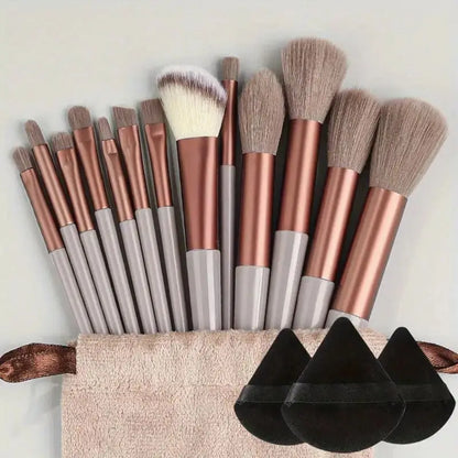 13-Piece Luxury Synthetic Nylon Makeup Brush Set