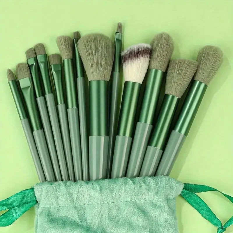 13-Piece Luxury Synthetic Nylon Makeup Brush Set