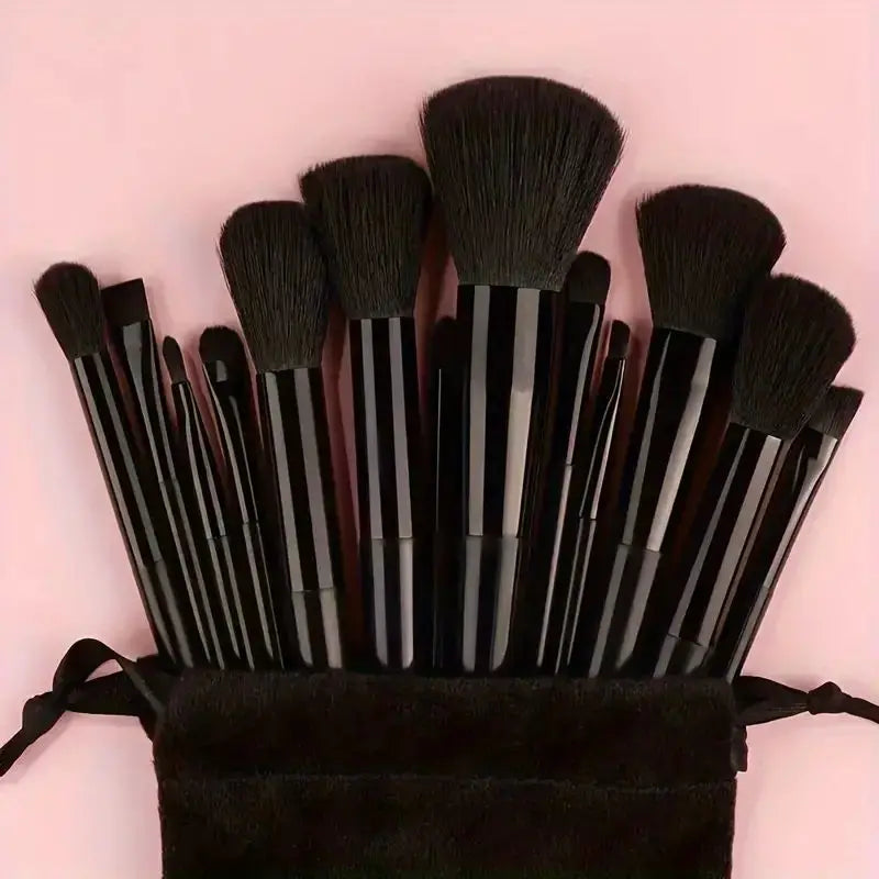 13-Piece Luxury Synthetic Nylon Makeup Brush Set