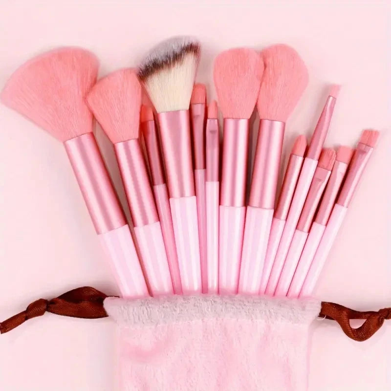 13-Piece Luxury Synthetic Nylon Makeup Brush Set