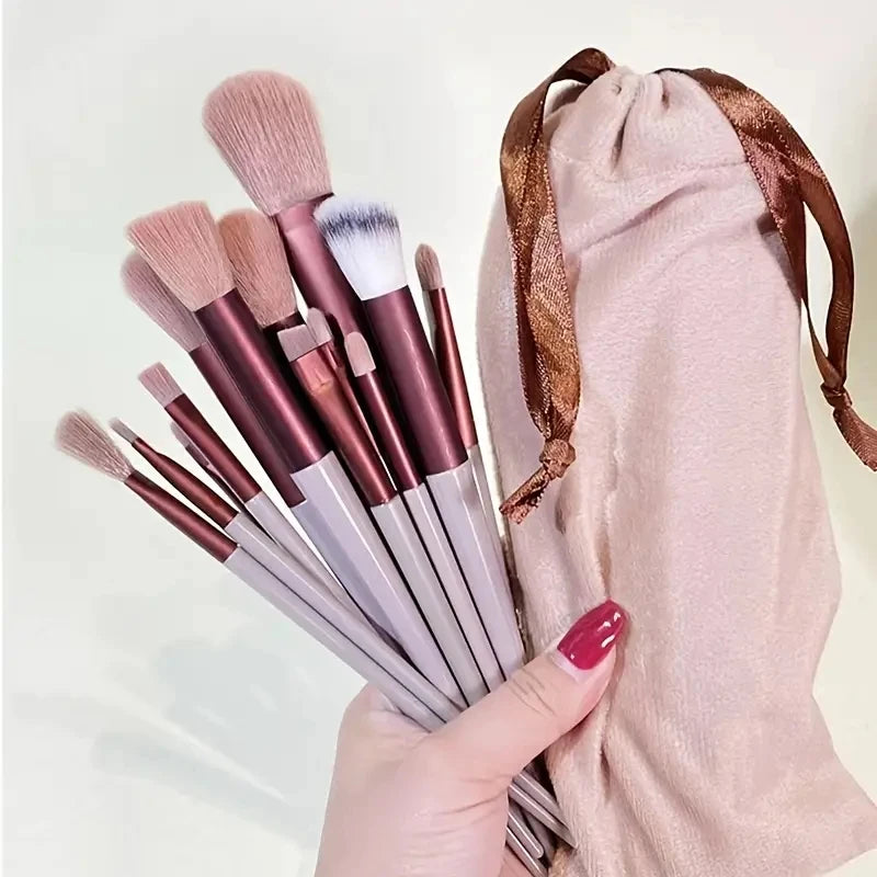 13-Piece Luxury Synthetic Nylon Makeup Brush Set