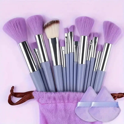 13-Piece Luxury Synthetic Nylon Makeup Brush Set