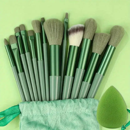 13-Piece Luxury Synthetic Nylon Makeup Brush Set