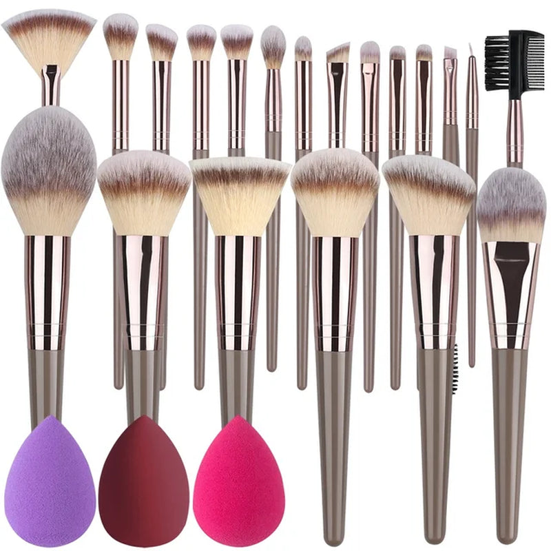 1/20Pcs Makeup Brush Set Professional Super Soft Detail Blush Highlighter Foundation Concealer Eyeshadow Brush Women Beauty Tool