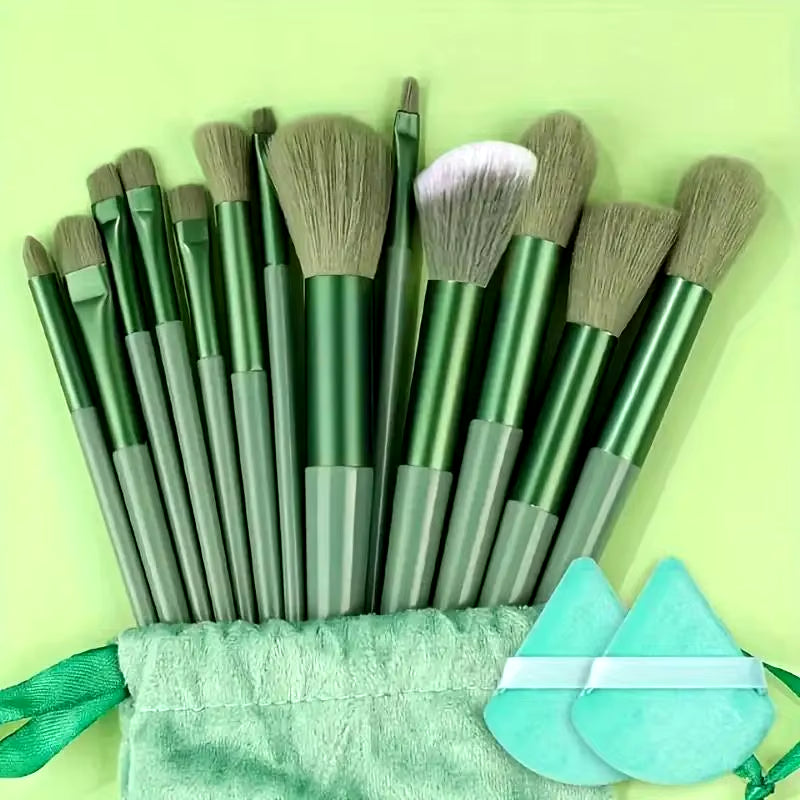 13-Piece Luxury Synthetic Nylon Makeup Brush Set