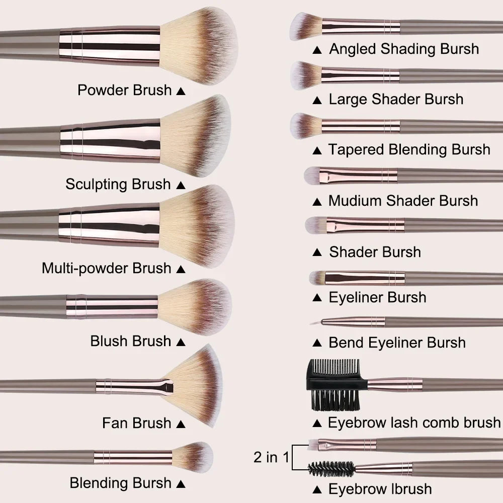 1/20Pcs Makeup Brush Set Professional Super Soft Detail Blush Highlighter Foundation Concealer Eyeshadow Brush Women Beauty Tool