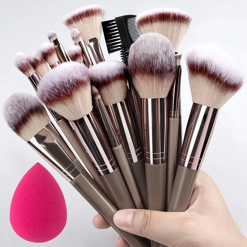 1/20Pcs Makeup Brush Set Professional Super Soft Detail Blush Highlighter Foundation Concealer Eyeshadow Brush Women Beauty Tool